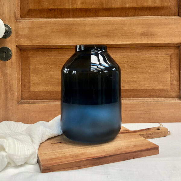 Grand vase bleu bicolore